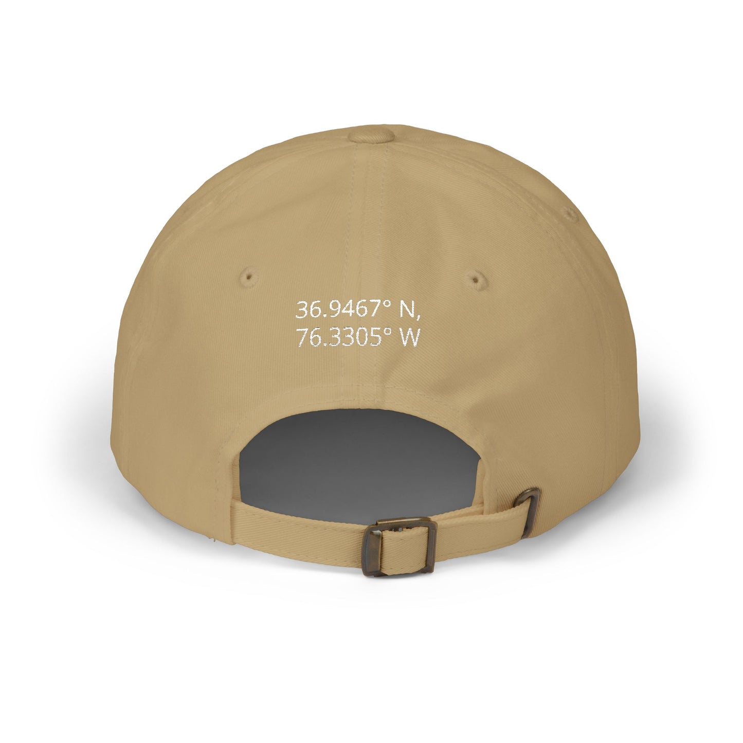 Unseen. Unheard. Unafraid.
Silent Service Embroidered Dad Cap | Naval Base Coordinate Edition