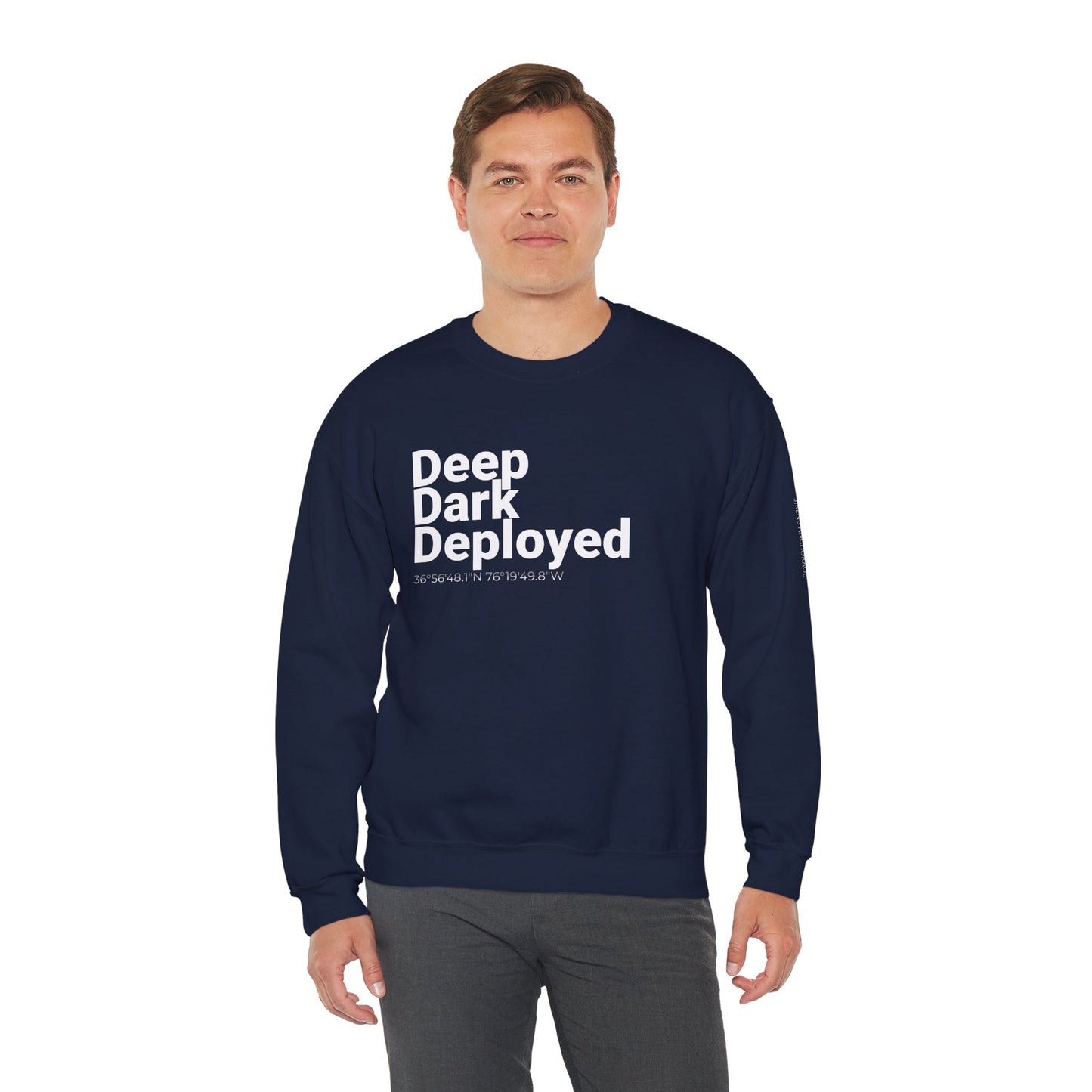 Deep Dark Deployed Sweatshirt | Norfolk Coordinates Gildan 18000