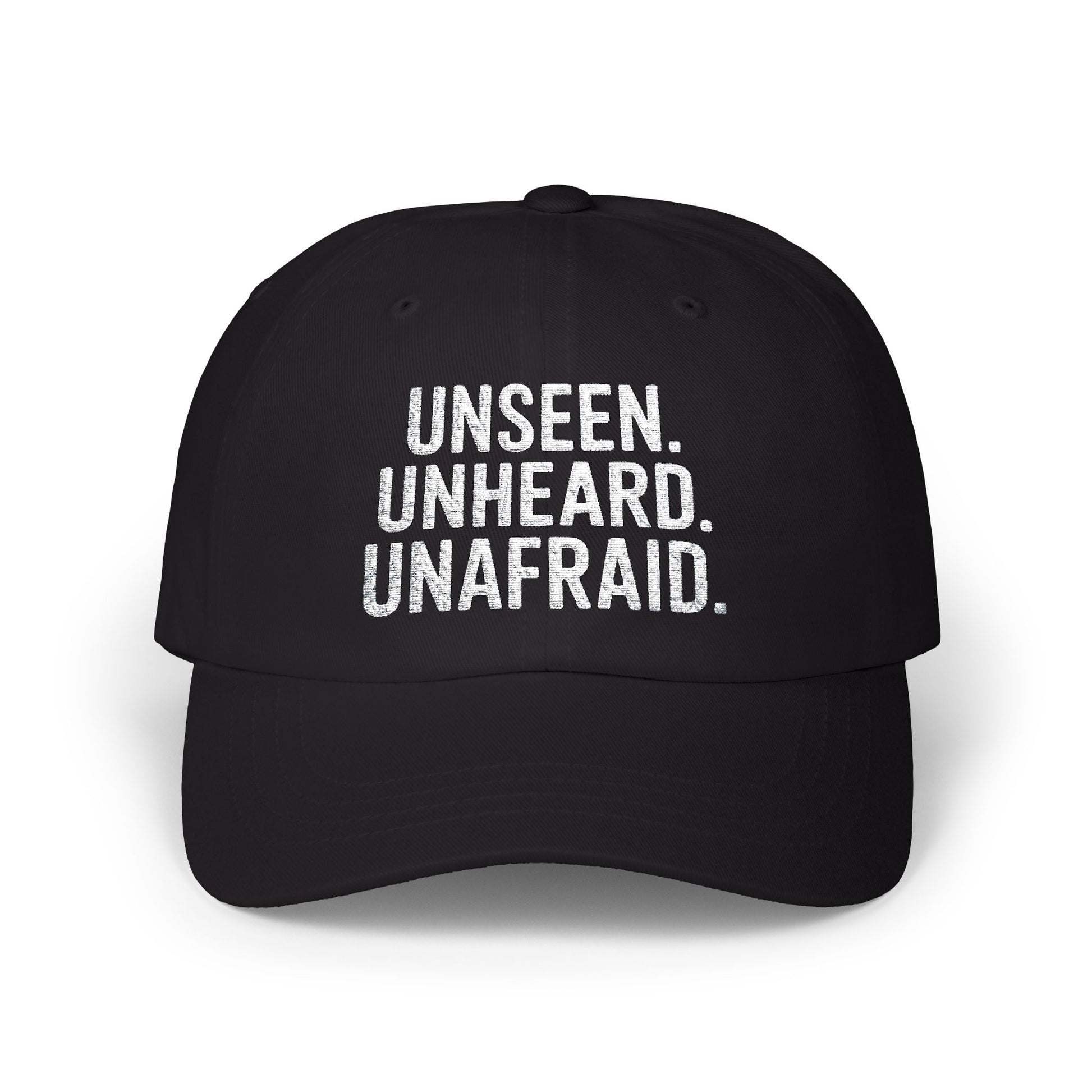 Unseen. Unheard. Unafraid.
Silent Service Embroidered Dad Cap | Naval Base Coordinate Edition