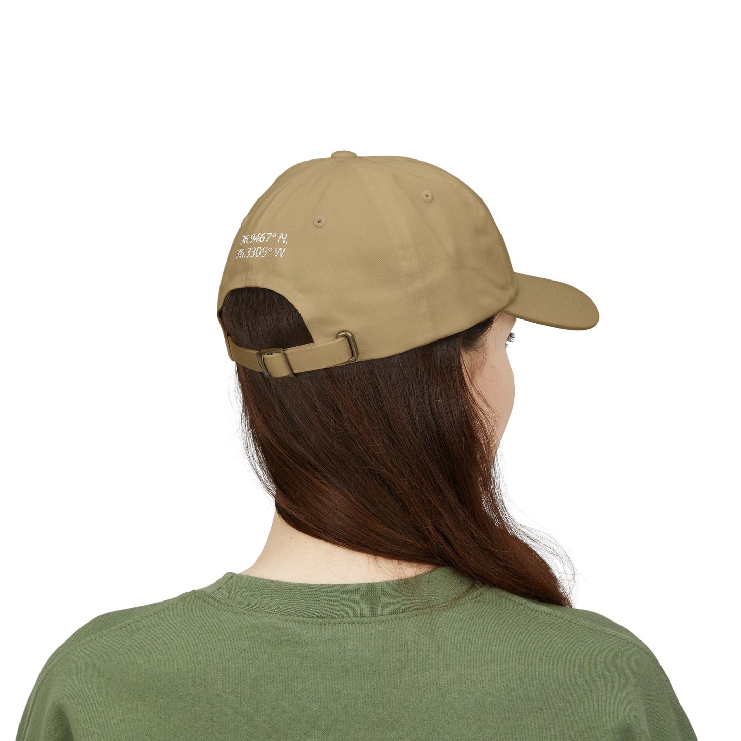 Unseen. Unheard. Unafraid.
Silent Service Embroidered Dad Cap | Naval Base Coordinate Edition