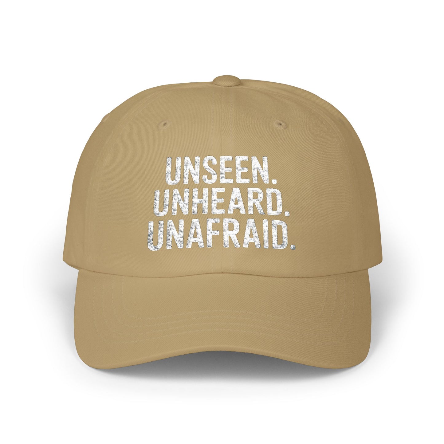 Unseen. Unheard. Unafraid.
Silent Service Embroidered Dad Cap | Naval Base Coordinate Edition
