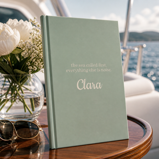 The Sea Called First Personalised Journal, Ocean Lover Gift,  Thalassophile Notebook, Custom Name Journal, Coastal Women's Gift