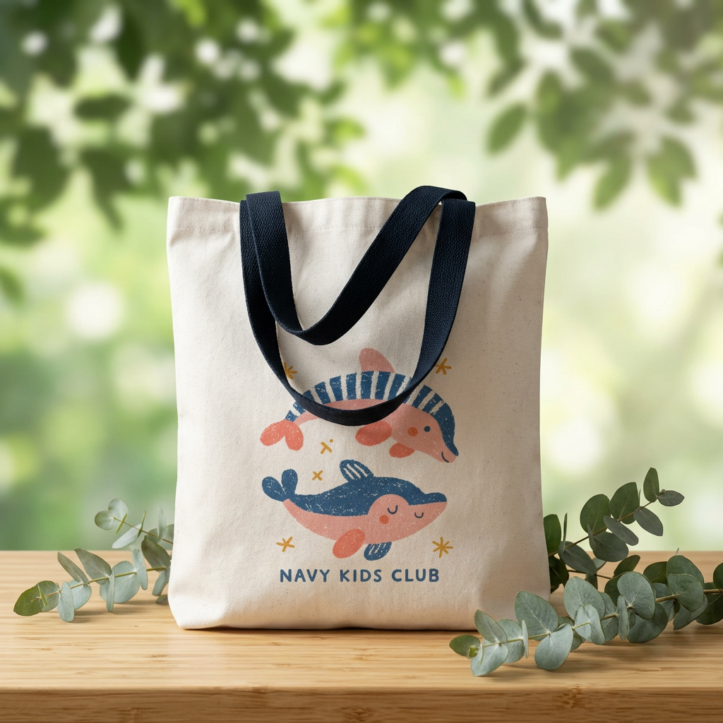 Kids Earn Their Dolphins Too — Tote Bag Navy Kids Club | Nautical heritage gift | Submariner family apparel