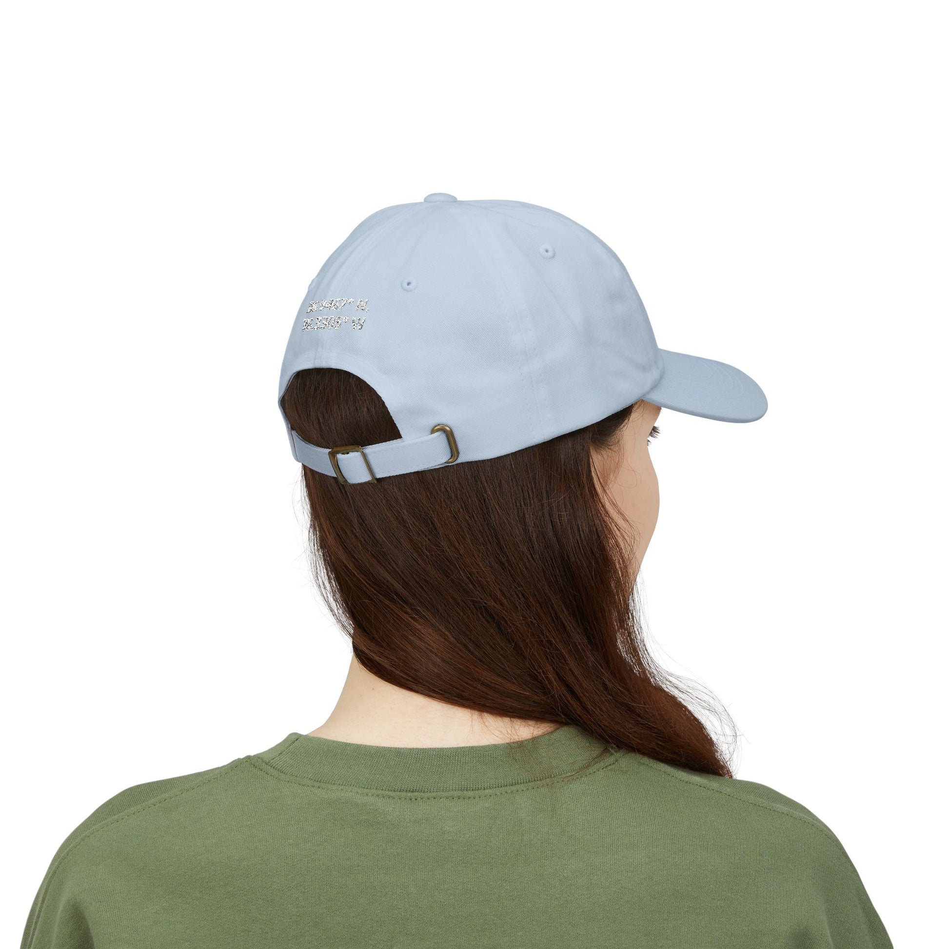 Unseen. Unheard. Unafraid.
Silent Service Embroidered Dad Cap | Naval Base Coordinate Edition