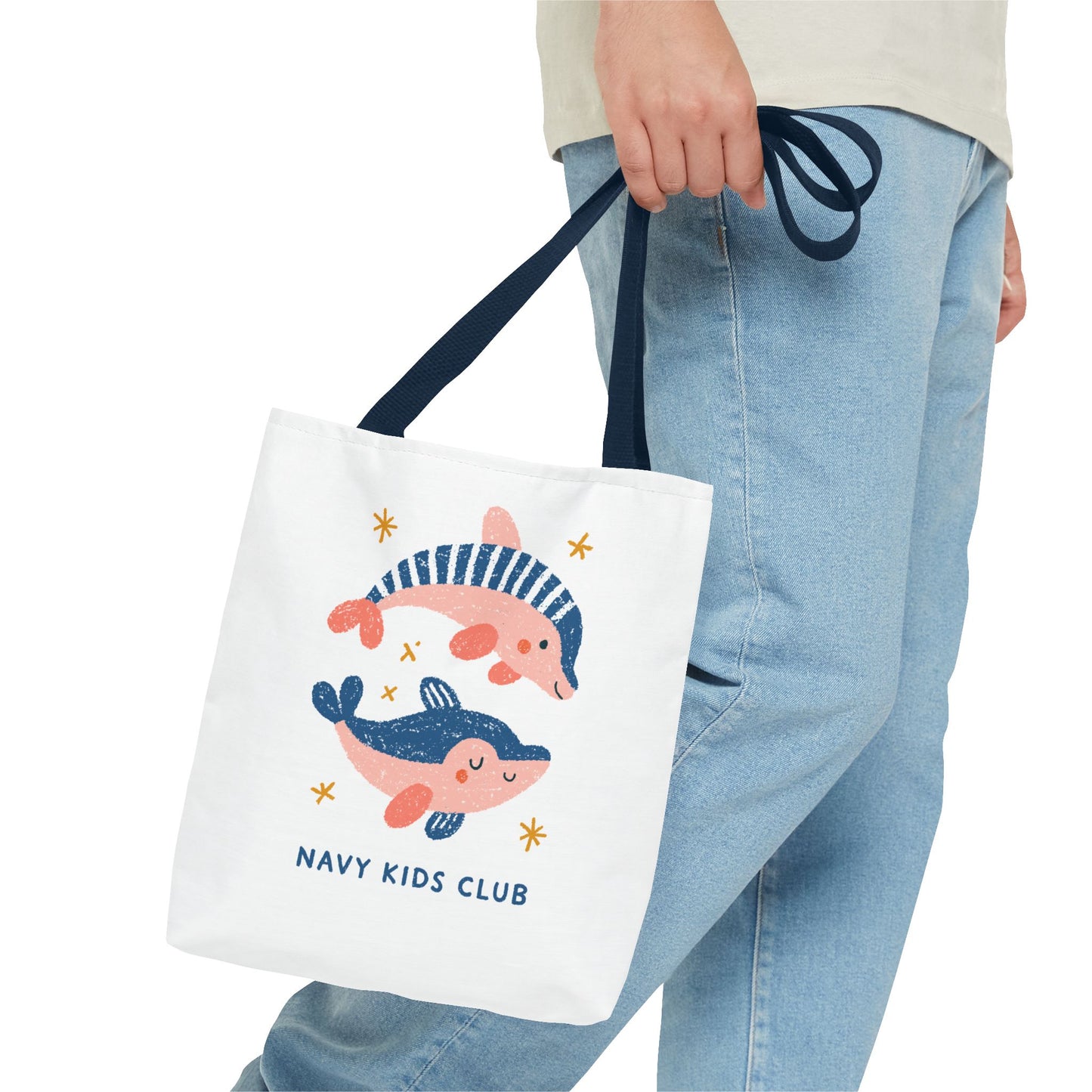 Kids Earn Their Dolphins Too — Tote Bag Navy Kids Club | Nautical heritage gift | Submariner family apparel
