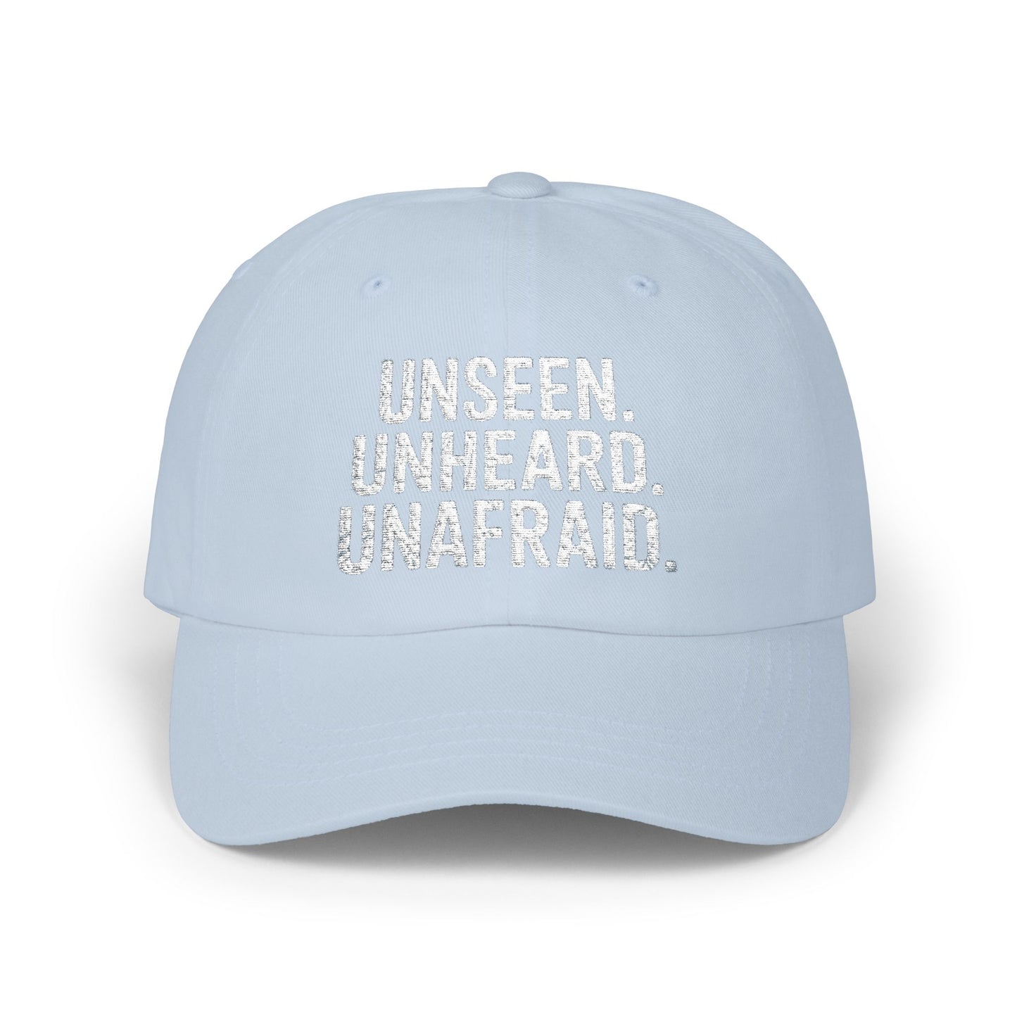 Unseen. Unheard. Unafraid.
Silent Service Embroidered Dad Cap | Naval Base Coordinate Edition