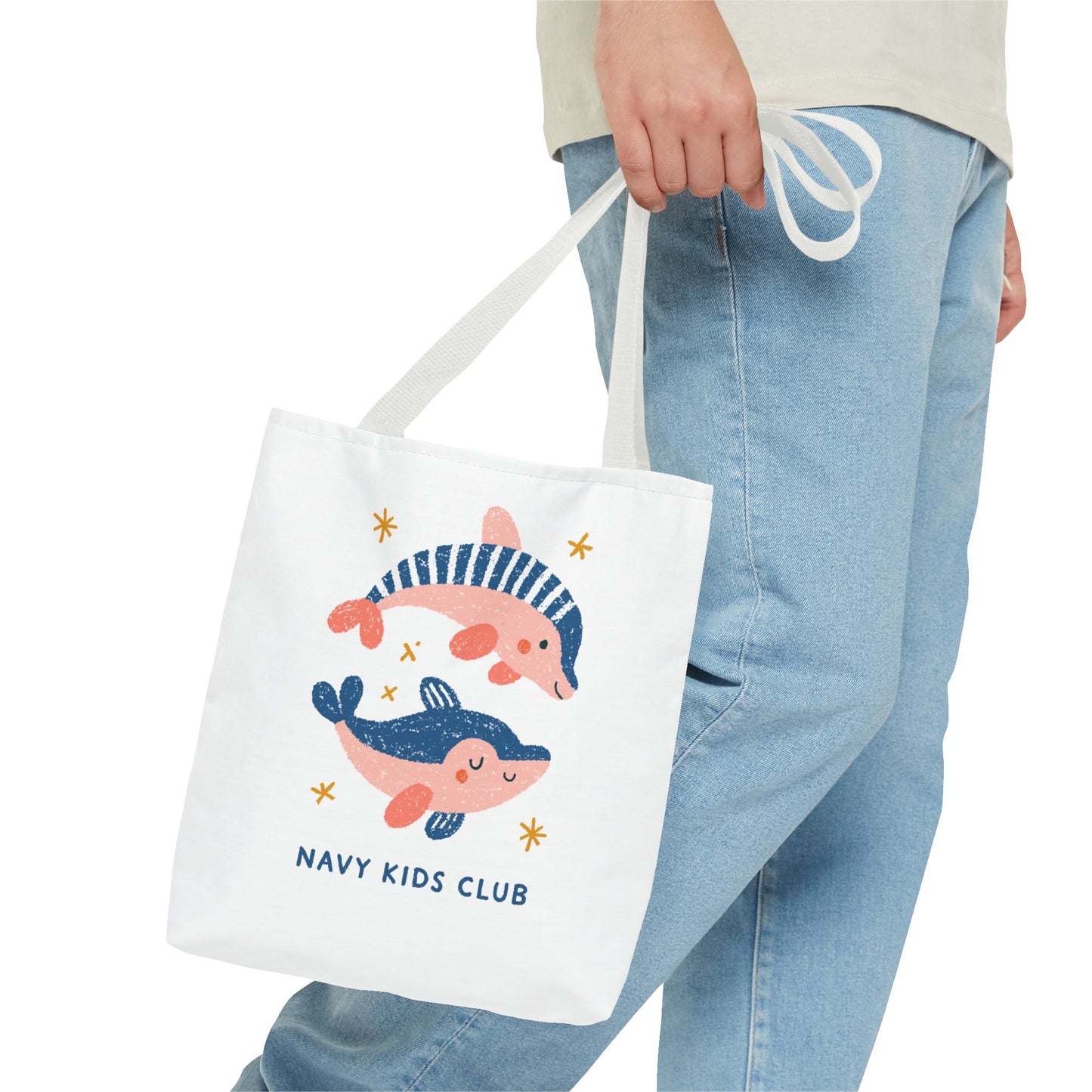 Kids Earn Their Dolphins Too — Tote Bag Navy Kids Club | Nautical heritage gift | Submariner family apparel