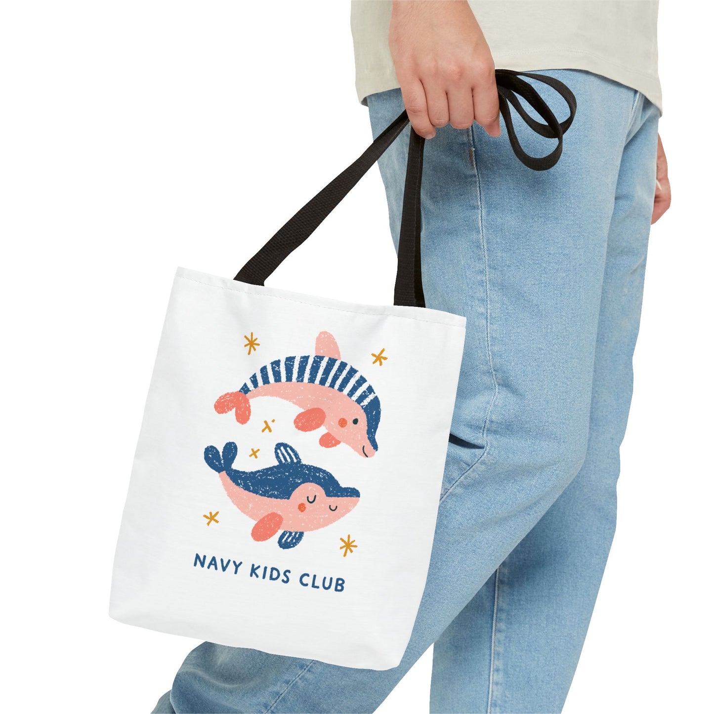 Kids Earn Their Dolphins Too — Tote Bag Navy Kids Club | Nautical heritage gift | Submariner family apparel
