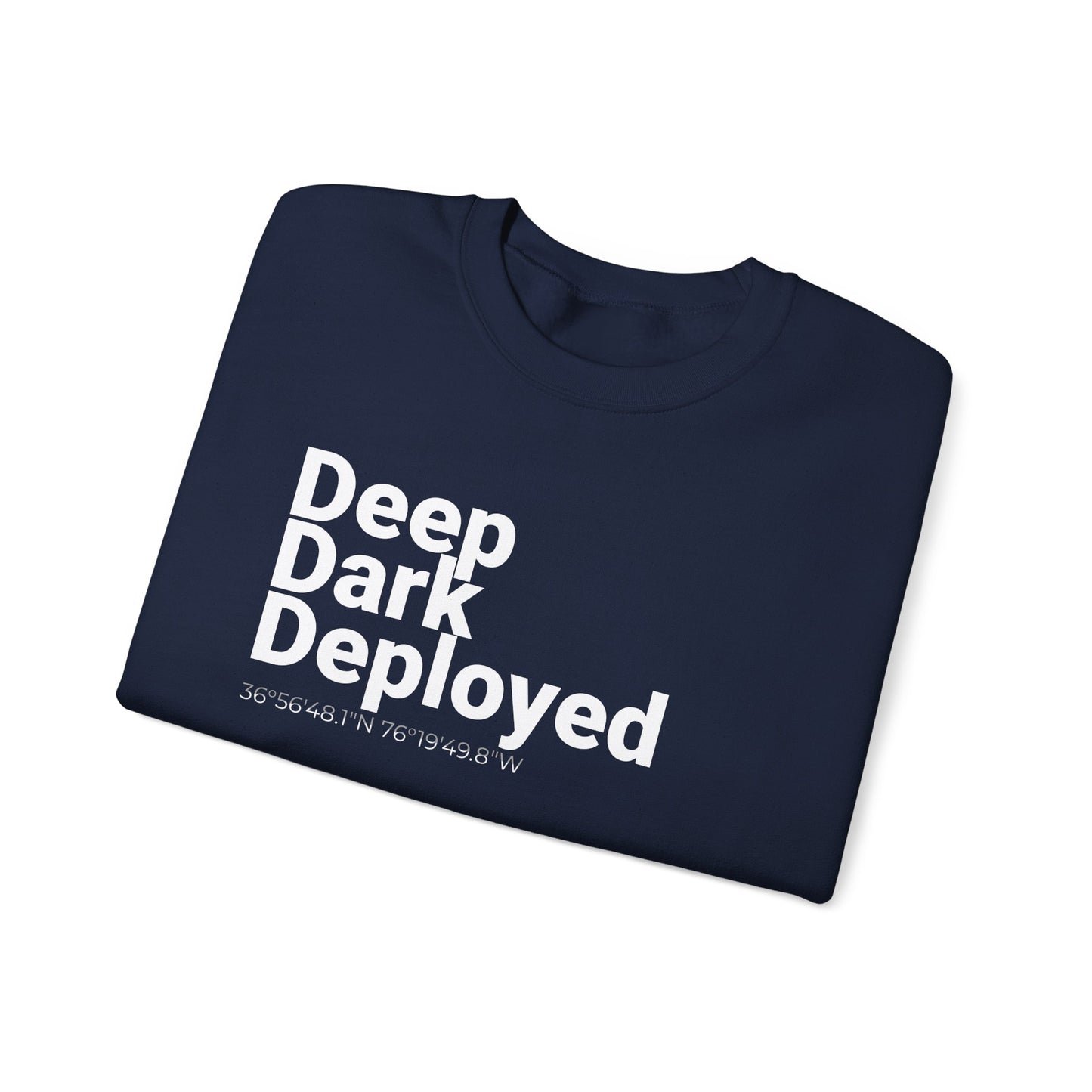 Deep Dark Deployed Sweatshirt | Norfolk Coordinates Gildan 18000
