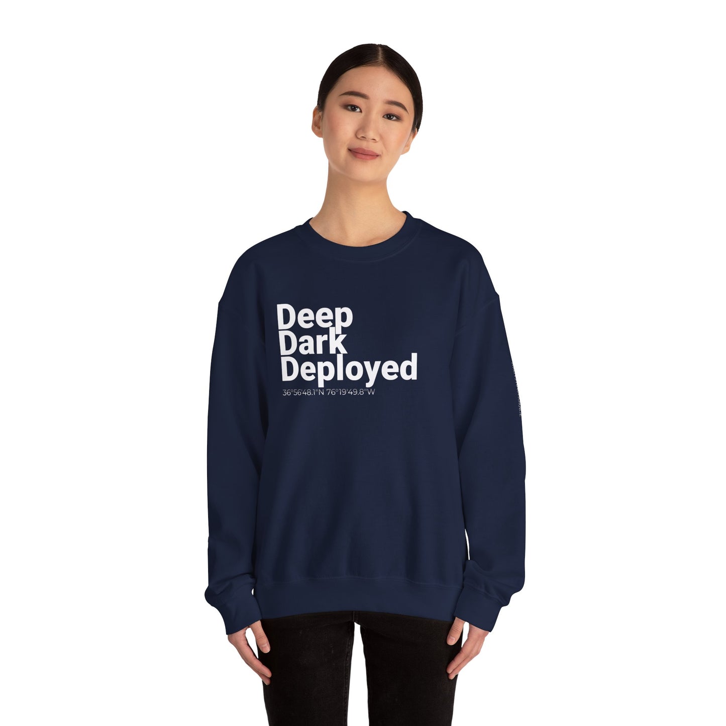 Deep Dark Deployed Sweatshirt | Norfolk Coordinates Gildan 18000